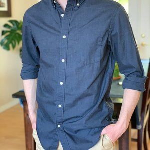 Slim Fit Navy Poplin Shirt